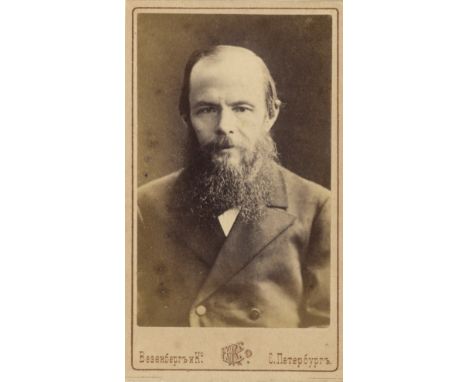 [DOSTOYEVSKY FYODOR]: (1821-1881) Russian Novelist. Vintage unsigned carte-de-visite photograph, the sepia albumen print by W