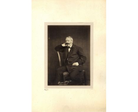 [HUGO VICTOR]: (1802-1885) French Poet and Novelist. A fine vintage unsigned 12 x 16.5 photograph by Edmond Bacot, the image 