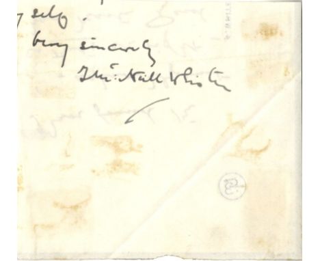 WHISTLER JAMES ABBOTT MCNEILL: (1834-1903) American-born Painter. Ink signature ('J McNeill Whistler') and a few additional w