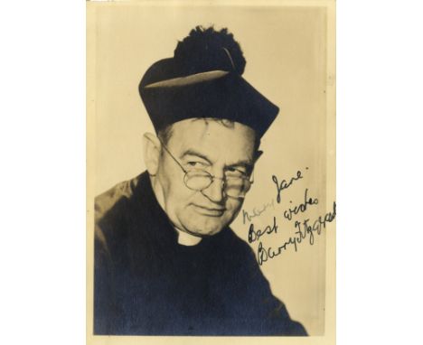 FITZGERALD BARRY: (1888-1961) Irish Actor, Academy Award winner. Vintage signed and inscribed sepia 5 x 7 photograph of the a