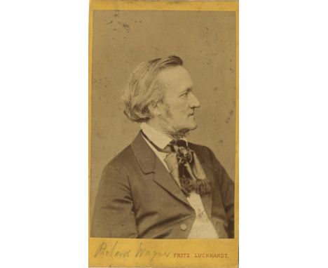 [WAGNER RICHARD]: (1813-1883) German Composer. Vintage unsigned carte-de-visite photograph, the sepia albumen print by Fritz 