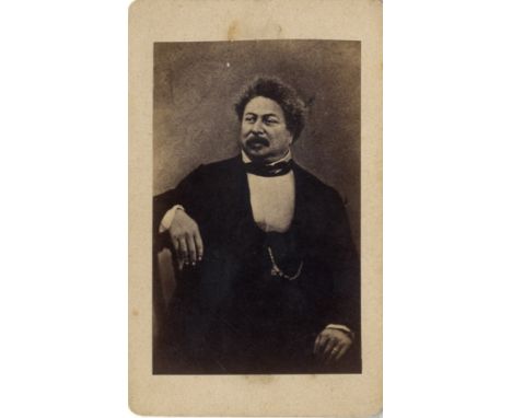 [DUMAS ALEXANDRE]: (1802-1870) Pere. French Writer of The Three Musketeers. Vintage unsigned carte-de-visite photograph, the 