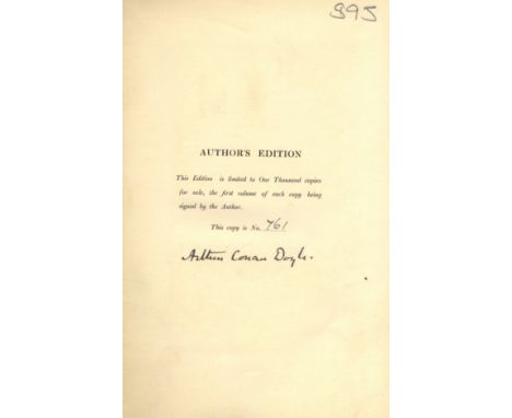 DOYLE ARTHUR CONAN: (1859-1930) Scottish Author, creator of Sherlock Holmes. Book signed, being a hardback edition of The Whi