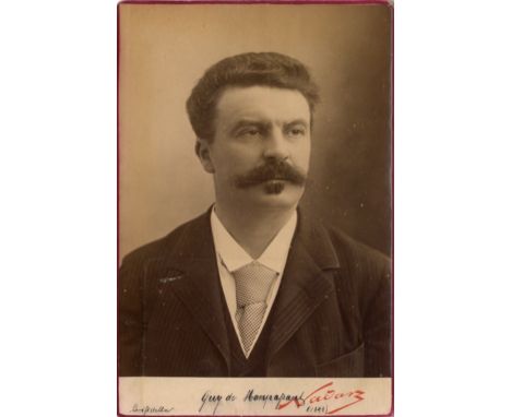 [MAUPASSANT GUY DE]: (1893-1893) French Novelist. Vintage unsigned cabinet photograph by Nadar of Paris, the good sepia image