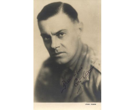 CLIVE COLIN: (1900-1937) British Actor, famous for his role as Dr. Frankenstein in Frankenstein (1931). Rare vintage signed p