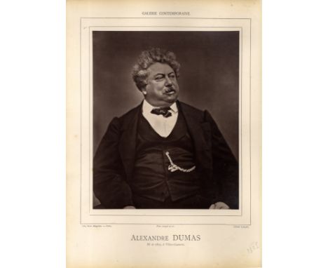[DUMAS ALEXANDRE]: (1802-1870) Pere. French Writer of The Three Musketeers. Vintage unsigned 10 x 13.5 photograph by Etienne 