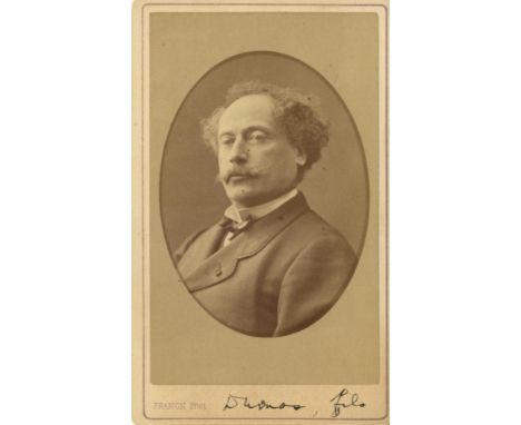 [DUMAS ALEXANDRE]: Fils (1824-1895) French Author and Dramatist. Vintage unsigned carte-de-visite photograph, the oval sepia 
