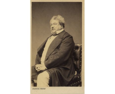 [DUMAS ALEXANDRE]: (1802-1870) Pere. French Writer of The Three Musketeers. Vintage unsigned carte-de-visite photograph, the 
