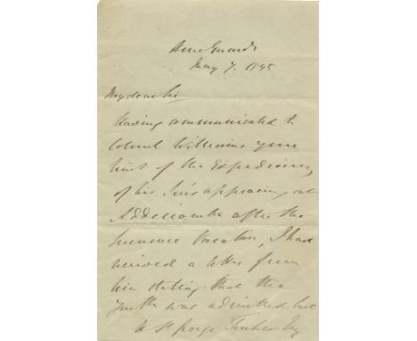 [WATERLOO BATTLE OF]: SOMERSET FITZROY (1788-1855) 1st Baron Raglan. British Field Marshal who served as military secretary t
