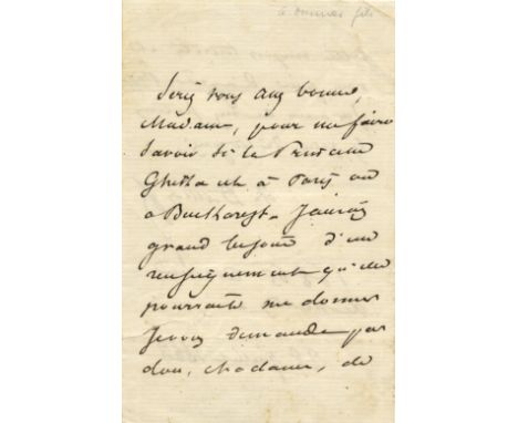 DUMAS ALEXANDRE: Fils (1824-1895) French Author and Dramatist. A.L.S., A. Dumas f, two pages, 8vo, 28th July 1863, to an unid
