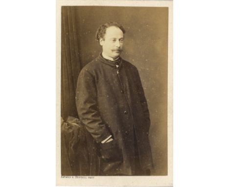 [DUMAS ALEXANDRE]: Fils (1824-1895) French Author and Dramatist. Vintage unsigned carte-de-visite photograph, the sepia album