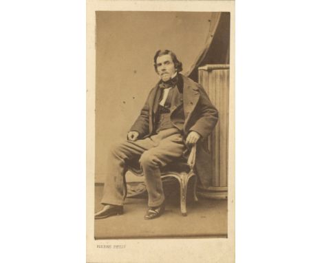 [DELACROIX EUGENE]: (1798-1863) French Romantic Artist. Vintage unsigned carte-de-visite photograph, the sepia albumen print 