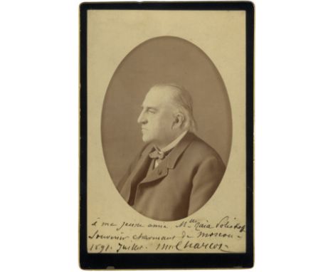 CHARCOT JEAN-MARTIN: (1825-1893) French Neurologist, 'the founder of modern neurology'. A good vintage signed and inscribed s