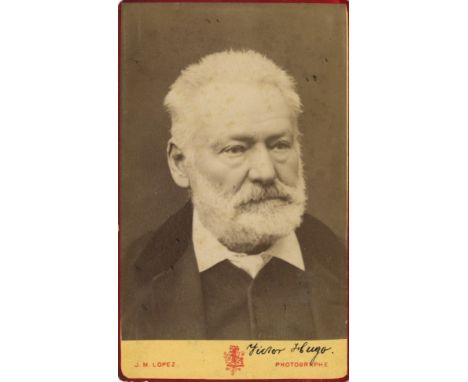 [HUGO VICTOR]: (1802-1885) French Poet and Novelist. Vintage unsigned carte-de-visite photograph, the sepia albumen print by 