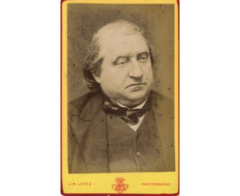 [RENAN ERNEST]: (1823-1892) French Philologist and Philosopher. Vintage unsigned carte-de-visite photograph, the sepia albume