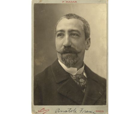 [FRANCE ANATOLE]: (1844-1924) French Poet, Nobel Prize winner for Literature, 1921. Vintage unsigned cabinet photograph by Na