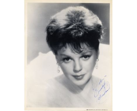 GARLAND JUDY: (1922-1969) American Film Actress &amp; Entertainer, Academy Award winner. A good vintage signed and inscribed 