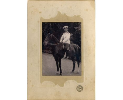 [NICHOLAS II]: (1868-1918) Emperor of Russia 1894-1917. Vintage unsigned cabinet photograph by G.V Trunov of Moscow, the imag