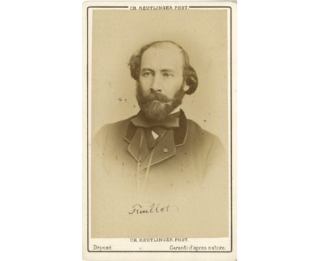 [FEUILLET OCTAVE]: (1821-1890) French Novelist &amp; Dramatist. Vintage unsigned carte-de-visite photograph, the sepia albume