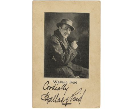 REID WALLACE: (1891-1923) American Actor of the silent screen, known as the screen's most perfect lover. Rare, bold dark foun