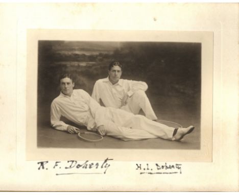 DOHERTY REGINALD: (1872-1910) English Tennis Player, Wimbledon Champion 1897, 1898, 1899 &amp; 1900 &amp; LAURENCE (1875-1919