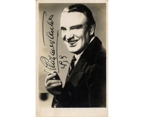 ENTERTAINMENT: Selection of vintage signed postcard photographs and a few slightly smaller by various actors, actresses, ente