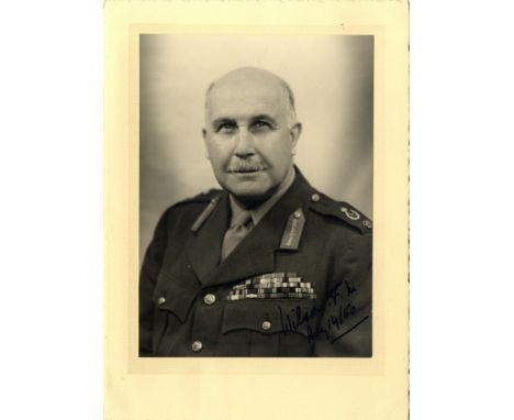 WILSON HENRY: (1881-1964) British Field Marshal of World War II. A good vintage signed 6.5 x 9 photograph of Wilson in a head