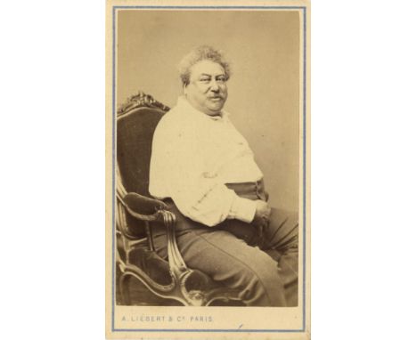[DUMAS ALEXANDRE]: (1802-1870) Pere. French Writer of The Three Musketeers. Vintage unsigned carte-de-visite photograph, the 