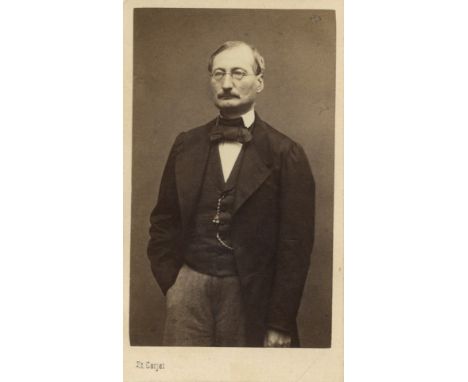 [BERTHET ELIE]: (1815-1891)  French Novelist. Vintage unsigned carte-de-visite photograph, the sepia albumen print by Etienne