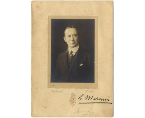 MARCONI GUGLIELMO: (1874-1937) Italian Inventor, developed a radio telegraph system. Nobel Prize winner for Physics, 1909. Vi