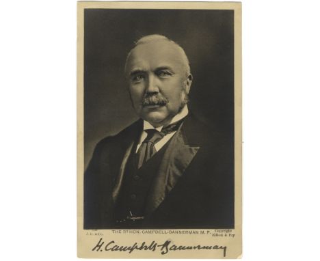 CAMPBELL-BANNERMAN HENRY: (1836-1908) British Prime Minister 1905-08. Vintage signed postcard photograph of Campbell-Bannerma