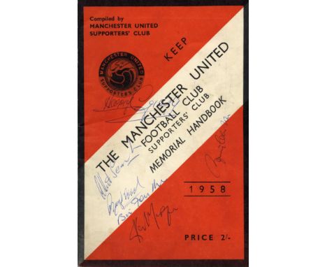 MANCHESTER UNITED: A vintage printed 8vo edition of the Manchester United Football Club Supporters' Club Memorial Handbook of