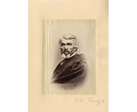 [CARLYLE THOMAS]: (1795-1881) Scottish Philosopher, Historian &amp; Writer. Vintage unsigned sepia 4 x 5.5 photograph, the al