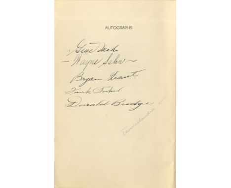 TENNIS: A printed small 4to menu for a Gala Banquet on board the United States Line S. S. Manhattan on 2nd August 1937, indiv