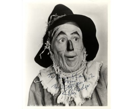BOLGER RAY: (1904-1987) American Entertainer. Signed and inscribed 8 x 10 photograph of Bolger in a head and shoulders pose i