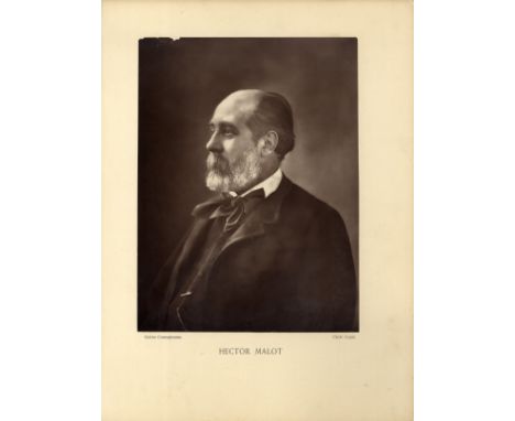 [MALOT HECTOR]: (1830-1907) French Writer. Vintage unsigned 10 x 13.5 photograph by Etienne Carjat of Paris, the Woodburytype