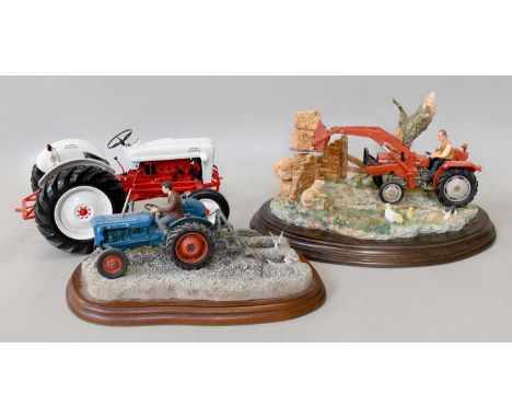 Border Fine Arts Studio Model 'Ridging Up', model No. A2141; together with a Country Artists model 'Hay for the Day', and Fra