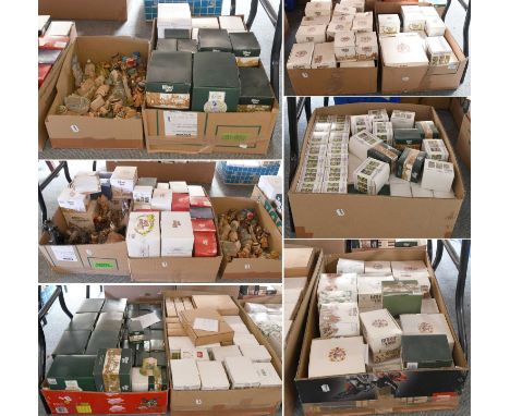 Lilliput Lane: A large collection of boxed and unboxed models and figures, Coronation Street models etc (10 boxes)  Models in