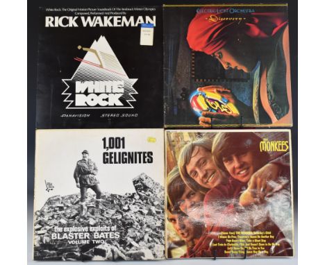 Approximately 55 Rock, Prog Rock and Soul LPs, includes The Monkees, Blaster Bates 1,001 Gelignites, ELO, Rick Wakeman, Wings