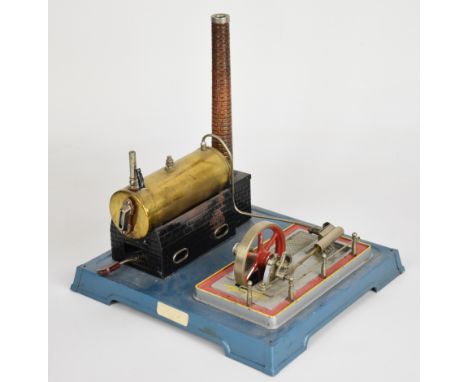 Fleischmann live steam stationary engine, the single cylinder oscillating engine on named base