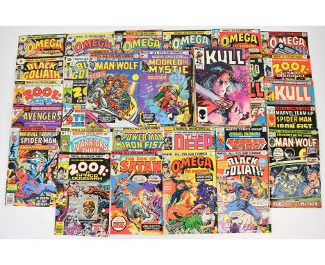 Seventy-three Bronze Age Marvel comics comprising titles Son of Satan, 2001 Space Odyssey, Omega, Tigra, Man-Wolf and Black G