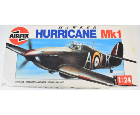 Airfix Hawker Hurricane Mk1 1:24 scale plastic model kit, series fourteen, in original box.