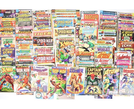 Eighty Silver and early Bronze Age comics by Marvel, DC, Charlton etc to include Superman, X-Men, Batman, The Avengers, Iron 