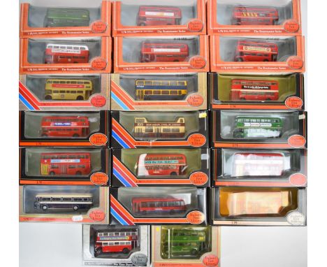 Twenty Gilbow Exclusive First Editions (EFE) 1:76 scale diecast model buses to include Daimler DMS Open Top Big Bus Company C