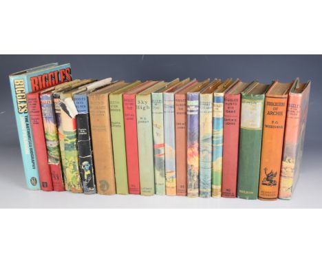 Captain W.E. Johns, a collection of Biggles books published Hodder &amp; Stoughton to&nbsp;include Biggles Takes a Holiday 19
