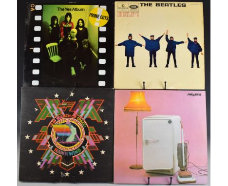 Forty five Rock / Prog Rock / Post Punk LPs including The Cure Three Imaginary Boys, Hawkwind In Search of Space, The Yes Alb