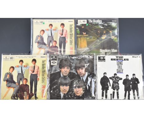 The Beatles &amp; Solo - Thirty six EPs and 7" singles, includes seven UK issues with rounded corner flip back sleeves GEP891