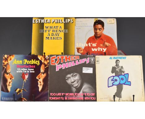 Over fifty foreign R'n'B, Soul, Crossover and 'oddball' 7" singles with picture covers from Spain, Germany, Italy, Canada etc