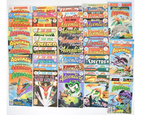Thirty-eight Silver and Bronze Age DC comics to include Aquaman, Return of the New Gods, Weird Adventure, The Creeper and Bla