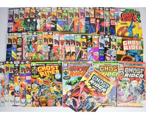 Over fifty Bronze Age Ghost Rider comic books by Marvel to include Spotlight #9 early appearance.